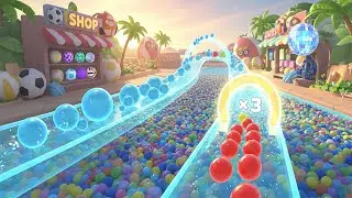 Aquapark Balls Party – Crazy Water Slide Race Challenge - EP 27