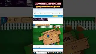 ZOMBIE DEFENDER #ytshorts #belajarmengetik10jari #gameeducation