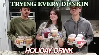 TRYING EVERY 2025 HOLIDAY DRINK FROM DUNKIN 🌟
