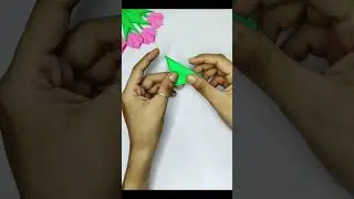 making easy tulip flower 🌷 from paper #craftshort #diy #viralvedio #shorts