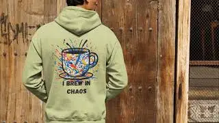 I Brew in Chaos &ndash; Paint-Splatter Coffee Hoodie | Coo Coo&rsquo;s Coffee