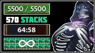 Smite 11.3 new Charon - max possible hp, 570 stacks, 65 minute game