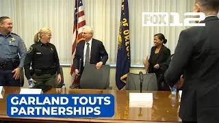 AG Garland touts national, local law enforcement partnerships in Portland visit