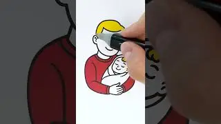 👨&zwj;🍼 Padre e Hijo 💕✨ Arte F&aacute;cil con Purpurina #ni&ntilde;os #arte #padre #familia #beb&eacute; #amor