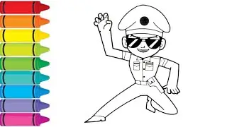 Little singham  👊💥 drawing easy colour | little singham drawing | for kids