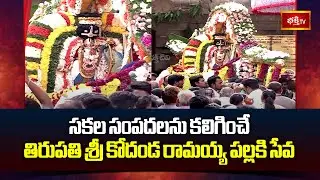 సకల సంపదలను కలిగించే తిరుపతి శ్రీ కోదండ రామయ్య పల్లకి సేవ | Pallaki Seva | Brahmostavalu | Tirupati
