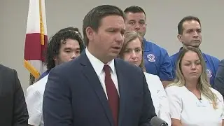 Governor Ron DeSantis Talks On Surfside Partial Building Collapse