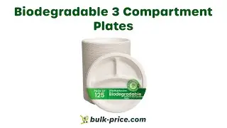 Eco-Friendly 3 Compartment Plates | 10&rdquo; Durable & Biodegradable Dinnerware
