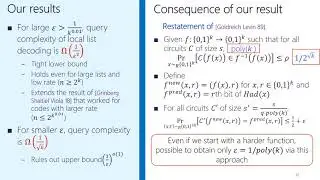 Query complexity lower bounds for local list-decoding and hard-core predicates (even for small rate