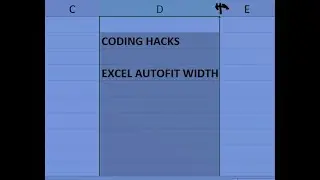 Excel Autofit Width