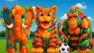 The mascot vibrato assistant monkey placed on the football field is popular co-produced, creative