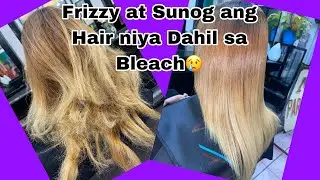 How to Rebond Bleach Hair | Rebond on Damage and Frizzy Hair | Chading