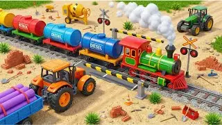 DIY Mini Tractor | Building a Safe Railway Barrier | Fun Construction Science Project