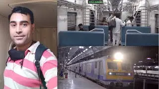 Complete Coverage of 8 Coach Pune Daund MEMU Train - Night Departure + Coach Interiors + Toilet !!!!