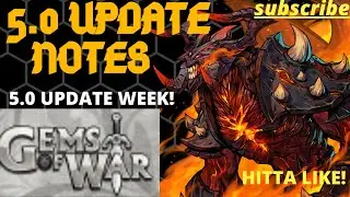 5.0 UPDATE PATCH NOTES | Gems of War 5.0 Update | Important person QUITTING! GRANPA GEMS VOICE