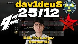 CSGO POV 9z dav1deuS (25/12) vs 5yclone (Nuke) @ ESL Pro League Season 18