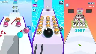 Ball Merge 2048 vs Numbers Ball Blend Challenge vs Number Dash 3 in one Gameplay Run & Merge