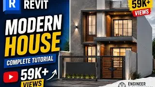 Revit - Modern house facade modeling
