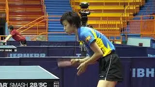 Zhang Yining (CHN) - Practice at the 2007 World Championships in Zagreb