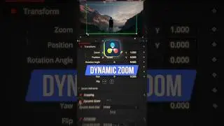 Плавный зум в Davinci Resolve #видеомонтаж #shorts #davinciresolve #tutorial