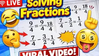 LIVE 🔴 Fractions Made Easy 😄 | Funny Math for Kids | Class 4 & 5 bychittithandri 🥰🥰
