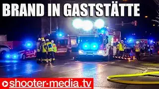 🔥 Brand in Gastst&auml;tte 🔥 Feuerwehr Fellbach mit Drehleiter auf Personensuche 🚒 1 Verletzter