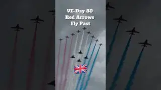 Red Arrows VE Day 80 Flypast at Buckingham Palace #ww2 #redarrows #flypast