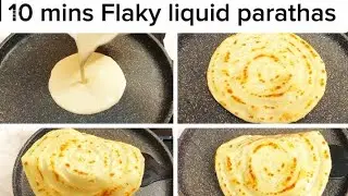 Soft Liquid Paratha | 2 ingredients recipe #liquidparatha #paratha