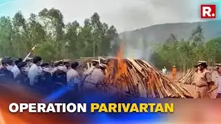 Operation Parivartan: AP Police Destroys 2 Lakh Kgs Of Seized Cannabis In Visakhapatnam