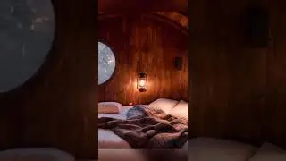 ​Winter Wonderland Retreat: Cozy house in Snow, Embraced by Cracking Fireplace,Falling Snow Ambience