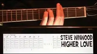Steve Winwood Higher Love Guitar Chords Lesson & Tab Tutorial