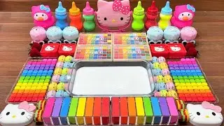 Glossy Slime ASMR ✨ Hello Kitty Mixing for Relaxation & Stress Relief! #22
