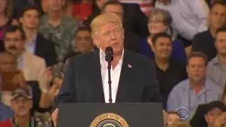 Trump holds campaign-style rally at Florida airport