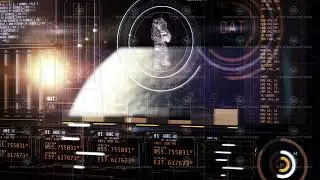 Futuristic space exploration control panel monitoring astronaut in spacesuit