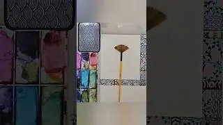 fan brush #art #christmas #painting #watercolor #sketch #diy #tutorial #fanbrushpainting #shorts