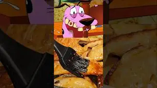 Muriel's Cheek Stuffin Comfort Bomb Chicken Dumplings!🥟 #shorts #courage #chicken #dumplings
