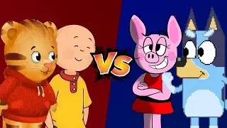 MUGEN Battle - Daniel Tiger & Caillou vs Bluey & Peppa Pig