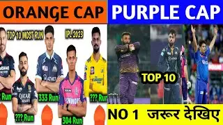 most run and wickets in ipl 2023 : purple cap and Orange cap top 10 list after 42 match : mi vs RR