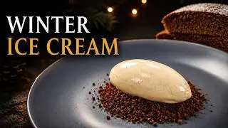 Fine dining GINGERBREAD ICE CREAM at home | Christmas Recipe