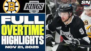Boston Bruins at Los Angeles Kings | FULL Overtime Highlights - November 21, 2025
