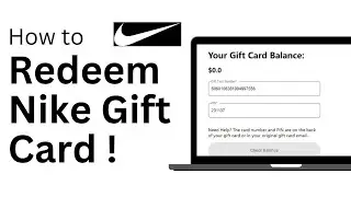 How To Redeem Nike Gift Card Online !