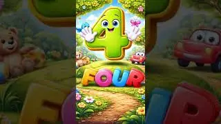 Learn Number 4 for Kids #KidsLearning#LearnNumbers#ToddlerLearning#PreschoolEducation#KidsShorts