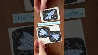 An easy way to make test prints prettier🥰 #printmaking #dragonfly #aestheticart #oddlysatisfying