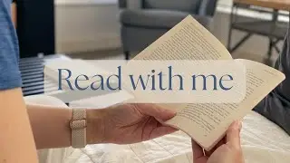 Relaxing at home with a library book | Read with me