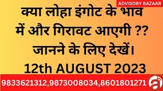STEEL METAL RATE, NEWS & TREND - COMPLETE COMMODITIES & CURRENCY FUTURE MARKET UPDATE - 12 AUG 2023