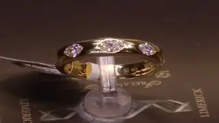 #103074 | T0.45ct | LG Five Stone Marquise Flush Set Diamond Wedding Band | 18ct Yellow Gold