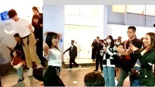 YU KAGAWA & SHINHWA. EXHILARATING FANTASTIC INTERACTIVE BUSKING. HONGDAE STREET.