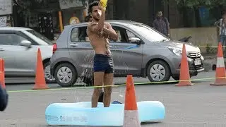 Taking Bath In Public Prank | Prank In India By Vinay Thakur | AVRprankTV