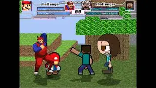 Mugen Battle Super Better Mario & Movie Mario vs Steve & Movie Steve