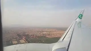 الهبوط في مطار مراكش المنارة   Landing at Marrakech Menara Airport